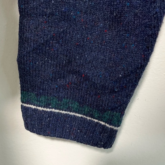 Percival Men’s XL Wool Cardigan - Navy Blue with Contrast Trim - Picture 5 of 14